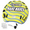 Towable Tube for Boating, 1-3 Riders Inflatable Towable Tube with Bumper Fins, 510 lbs Water Sport Towable Tubes for Boats to Pull, Full Nylon Cover