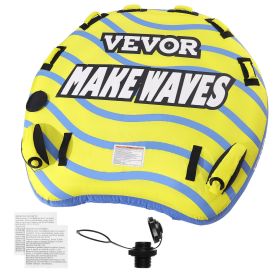 Towable Tube for Boating, 1-3 Riders Inflatable Towable Tube with Bumper Fins, 510 lbs Water Sport Towable Tubes for Boats to Pull, Full Nylon Cover