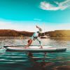 Inflatable Stand Up Paddle Board 10'6" Premium SUP W Accessories, Wood Color