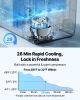 Car Refrigerator, DC 12/24V AC100-240V Compressor Electric Cooler, -4°F to 68°F Truck Refrigerator with APP Control, Wheels & Dual Zone