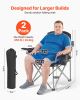 Oversized Camping Chairs, 450 lbs Heavy Duty Support, Portable Folding Camp Chairs with Padded Backrest & Armrests, Cup Holder & Side Pocket