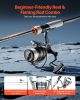 Rod and Fishing Reel Combo, IM6 Carbon Fiber Spinning Rod and Reel Combo, Bass Fishing Pole with 6.5 ft Two-Piece Rods, 7+1 Ball Bearings, EVA Handle