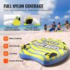 Towable Tube for Boating, 1-3 Riders Inflatable Towable Tube with Bumper Fins, 510 lbs Water Sport Towable Tubes for Boats to Pull, Full Nylon Cover