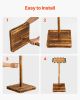 Fishing Rod Holders for 16 Fishing Poles, 360° Rotating Wood Fishing Rods Rack for Garage Organization and Storage, Floor Stand Space-Saving Equipment